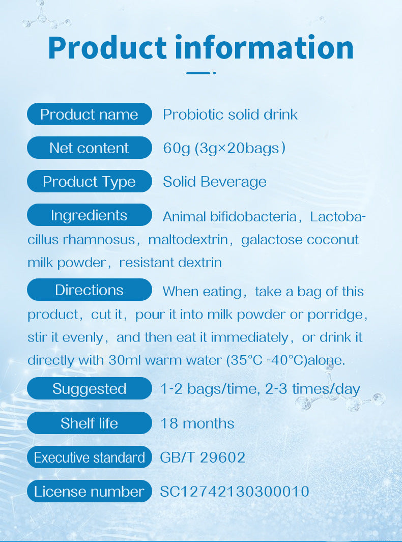 Probiotic freeze-dried powder