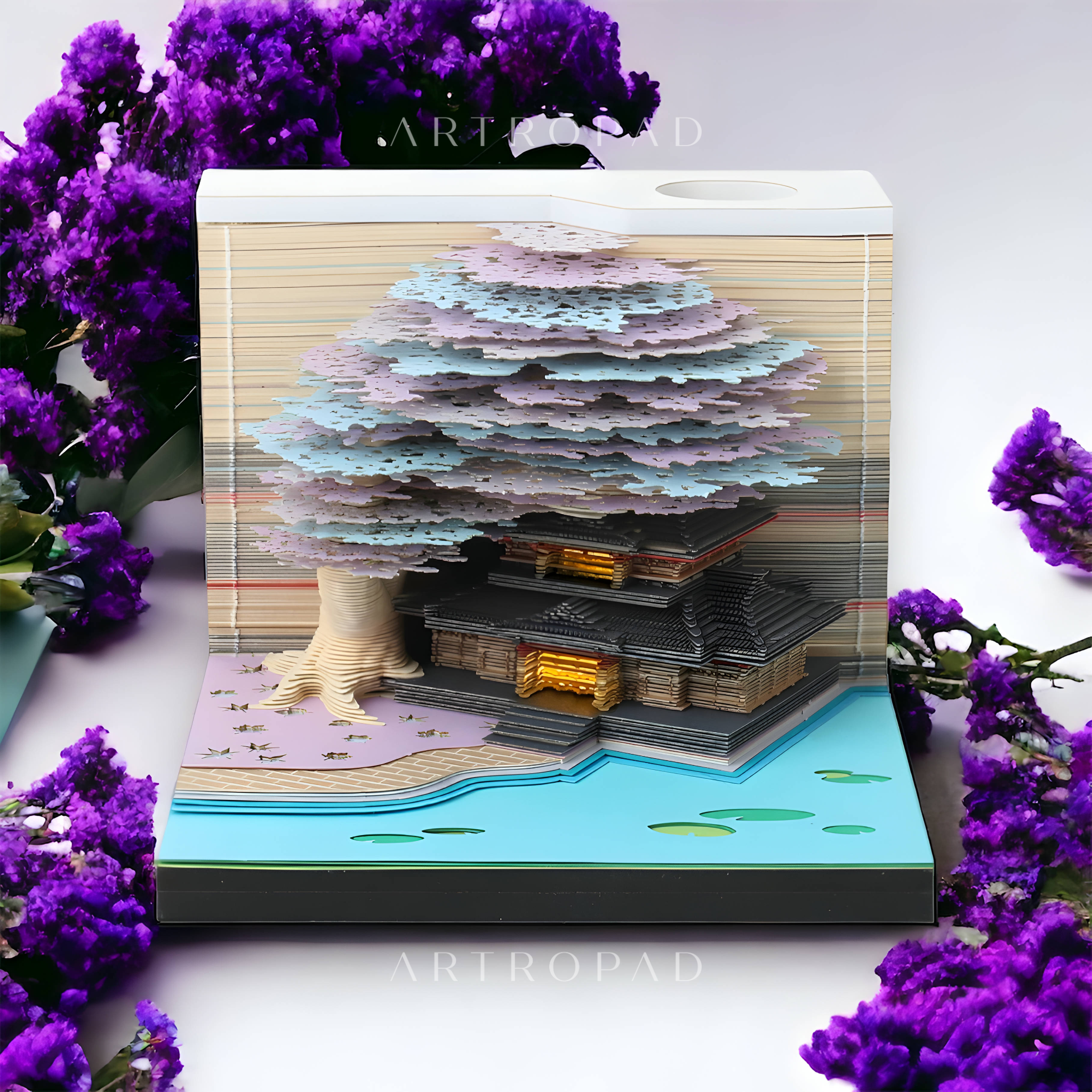 Purple Tree Temple (With Light)